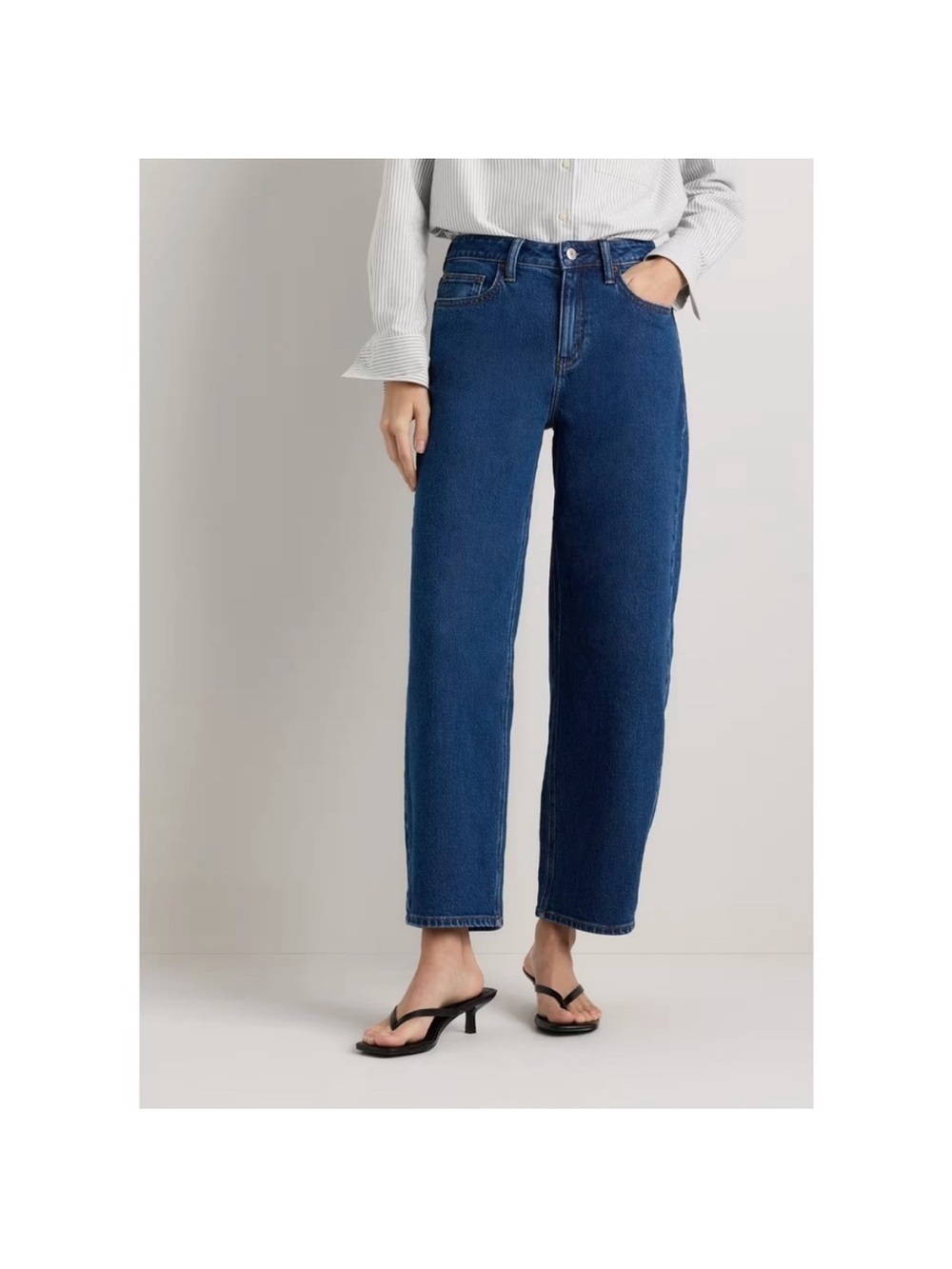 Quince Bella Stretch Barrel Jeans in Obsidian Blue 28